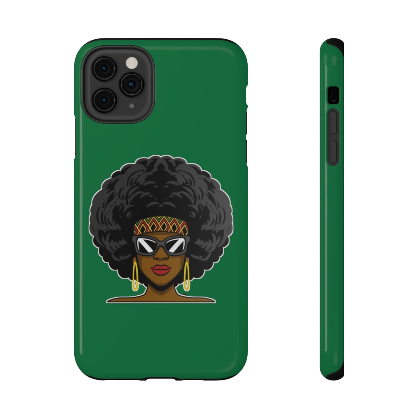 Green Afro Phone Case