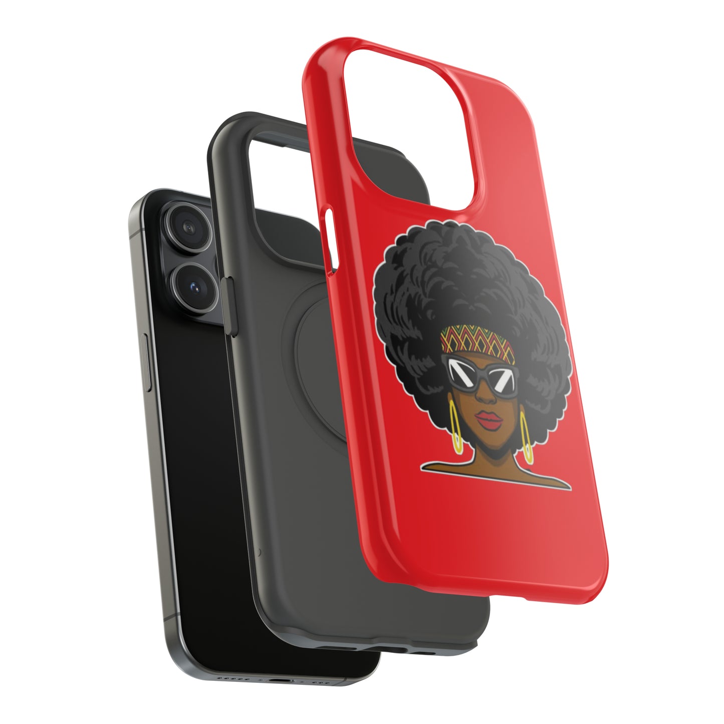 Red Afro Phone Case
