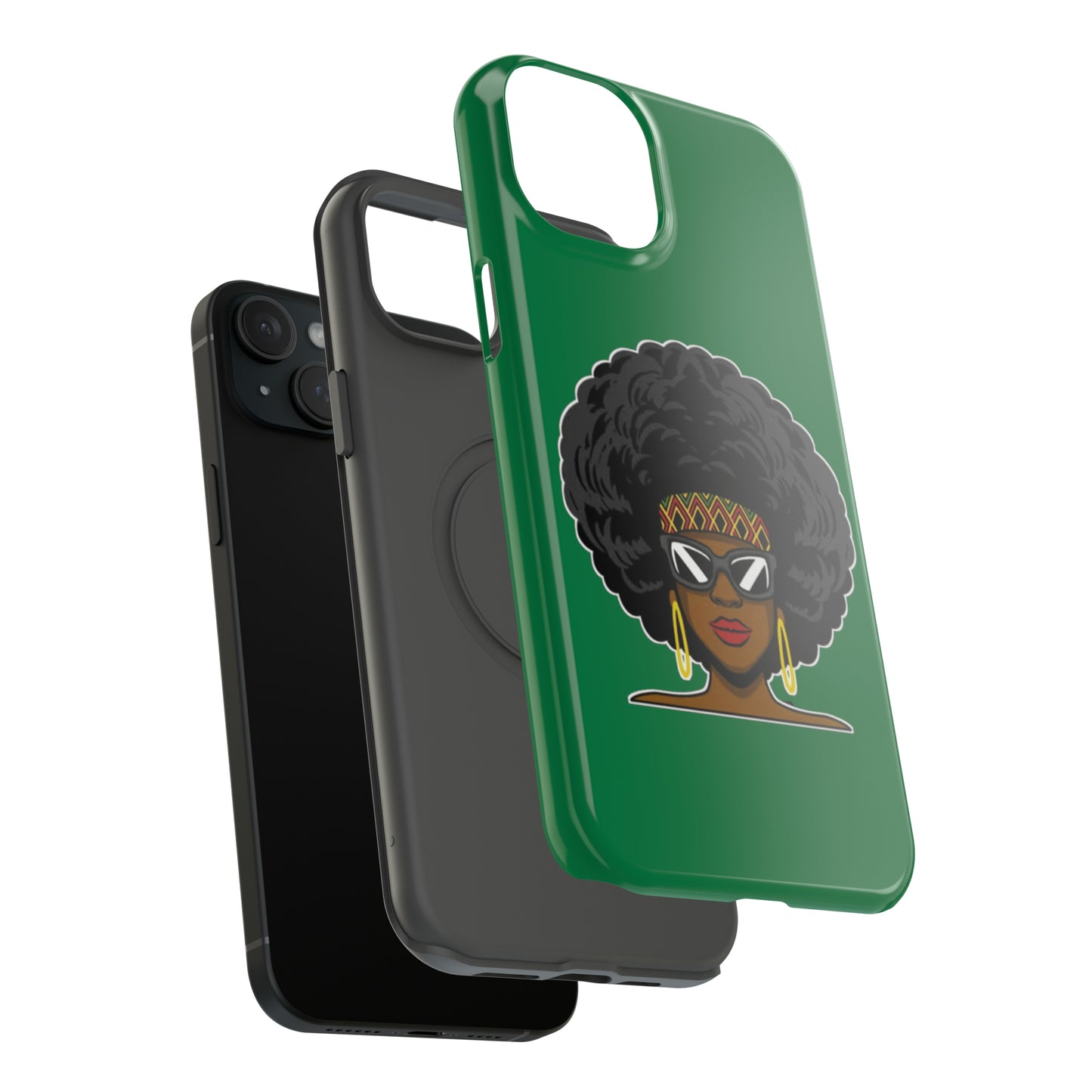 Green Afro Phone Case