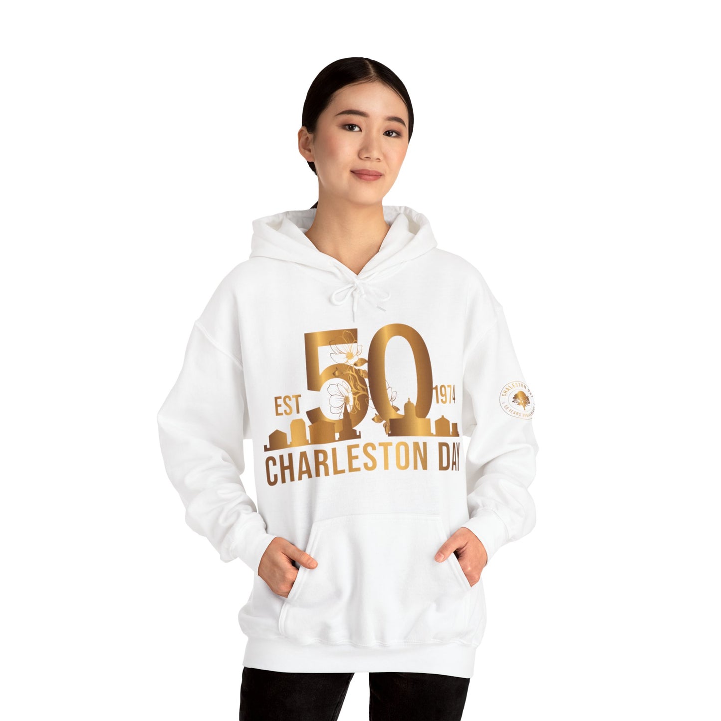 Premium Charleston Day Heavy Blend™ Hoodie White