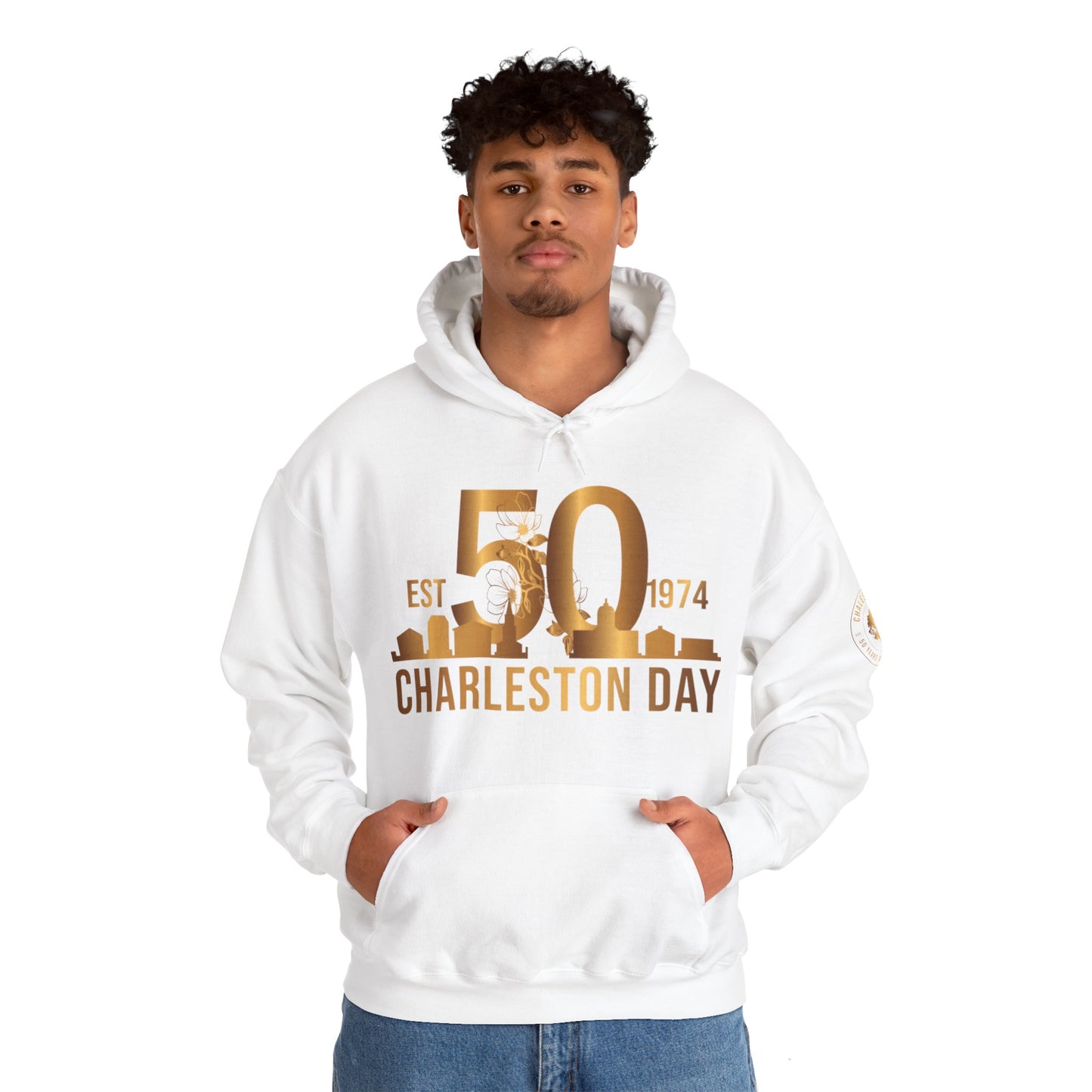 Premium Charleston Day Heavy Blend™ Hoodie White